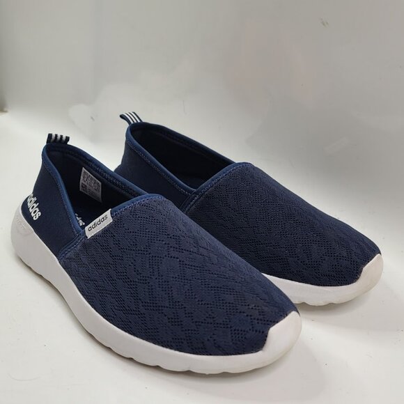 Adidas Women's Navy Cloudfoam Lite AC8476 Mesh Slip-On Casual Shoes Size 10 - Picture 3 of 7